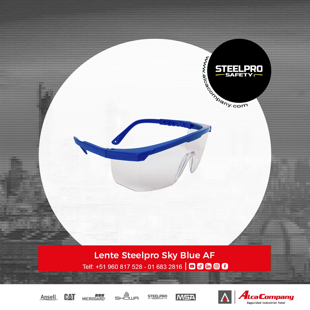 Lente Steelpro Sky Blue AF