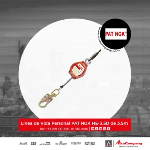 Línea de Vida Personal PAT NGK HE-3.5D de 3.5m