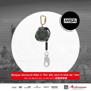 Bloque Retráctil MSA V-TEC SRL 63210-00A de 10m