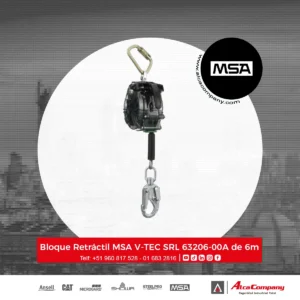Bloque Retráctil MSA V-TEC SRL 63206-00A de 6m