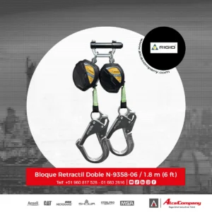Bloque Retractil Doble N-9358-06 / 1.8 m (6 ft) Rigid