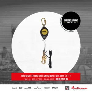 Bloque Retráctil Steelpro de 3m (11')