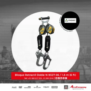 Bloque Retractil Doble N-9327-06 / 1.8 m (6 ft) Rigid