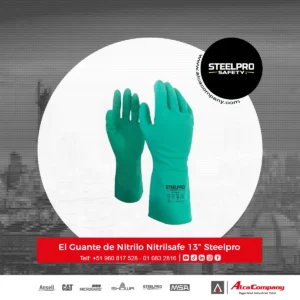El Guante de Nitrilo Nitrilsafe 13” Steelpro