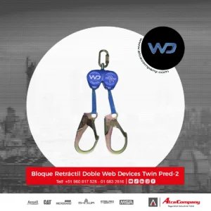 Bloque Retráctil Doble Web Devices Twin Pred-2 de 1.8m (6')
