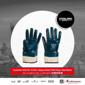 Guante Nitrilo Puño Seguridad Nitritop Steelpro