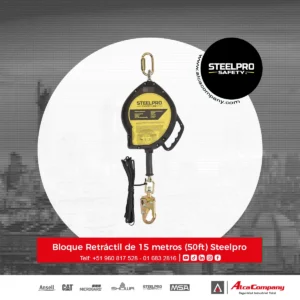 Bloque Retráctil de 15 metros (50ft) Steelpro