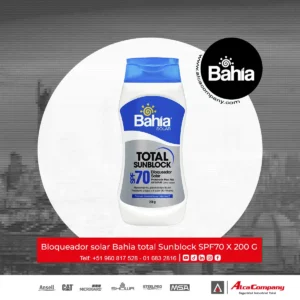 Bloqueador solar Bahia total Sunblock SPF70