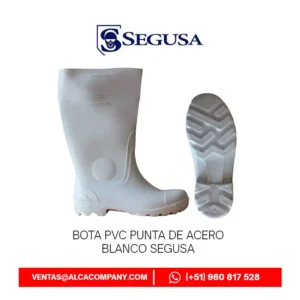 Bota PVC Punta de Acero Blanco  Segusa