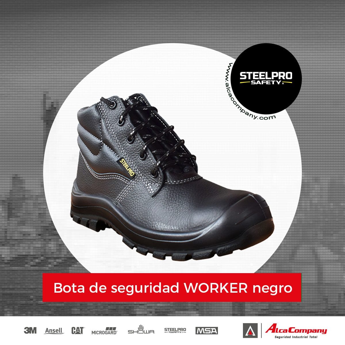 Botin worker steelpro Negro