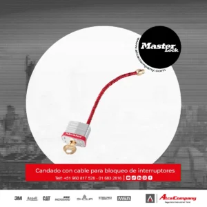 Candado con cable para bloqueo de interruptores