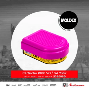Cartucho Combinado Moldex 7367 Gases Ácidos/Vapores + P100