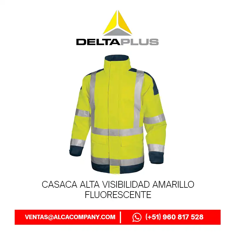 Casaca Alta Visibilidad Amarillo Fluorescente Delta Plus