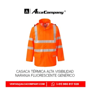 Casaca Térmica Alta Visibilidad Naranja Fluorescente Genérico