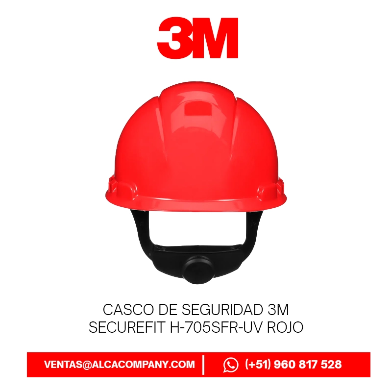 Casco de Seguridad 3M SecureFit H-705SFR-UV Rojo
