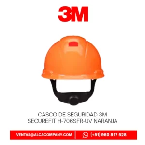 Casco de Seguridad 3M SecureFit H-706SFR-UV Naranja