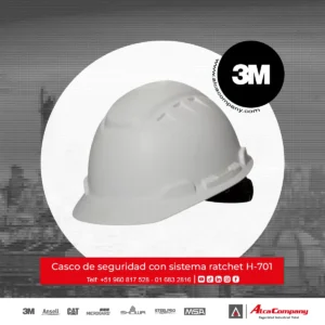 Casco 3M H-701 Blanco con sistema Ratchet