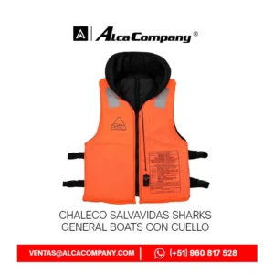 Chaleco Salvavidas Sharks General Boats con Cuello