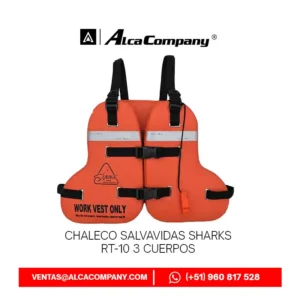 Chaleco Salvavidas Sharks RT-10 3 Cuerpos