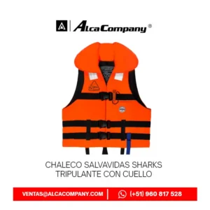 Chaleco Salvavidas Sharks Tripulante con Cuello