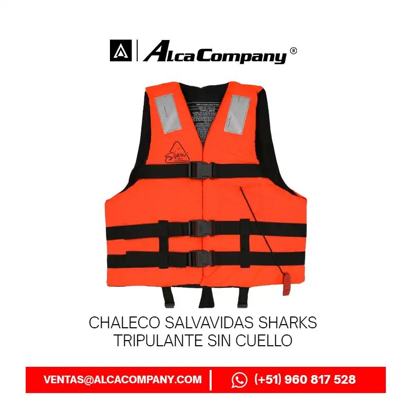 Chaleco Salvavidas Sharks Tripulante sin Cuello
