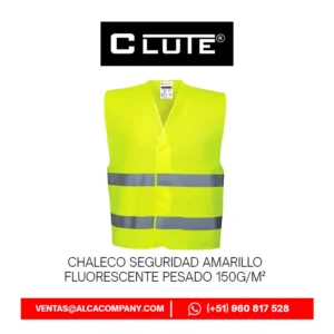 Chaleco Seguridad Amarillo fluorescente Pesado 150g/m² Clute