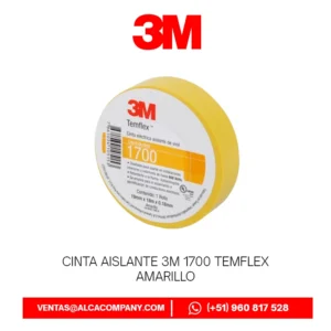 Cinta Aislante 3M 1700 Temflex Amarillo