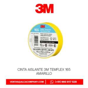 Cinta Aislante 3M Temflex 165 Amarillo
