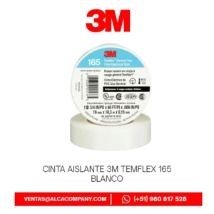 Cinta Aislante 3M Temflex 165 Blanco
