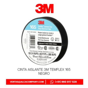 Cinta Aislante 3M Temflex 165 Negro