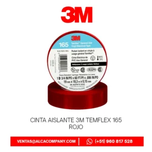 Cinta Aislante 3M Temflex 165 Rojo