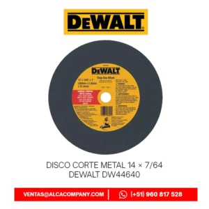 Disco Corte Metal 14′′ × 7/64′′ DeWalt DW44640