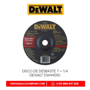 Disco de Desbaste 7′′ × 1/4′′ DeWalt DW44580