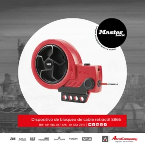 Dispositivo de bloqueo de cable retráctil con cable de núcleo de Nylon Master Lock S866