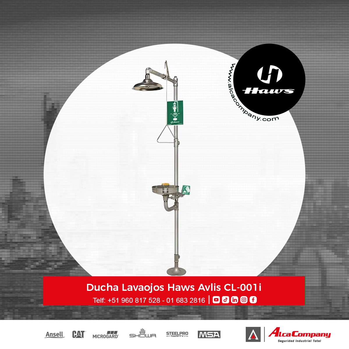 Ducha Lavaojos Haws Avlis CL-001i