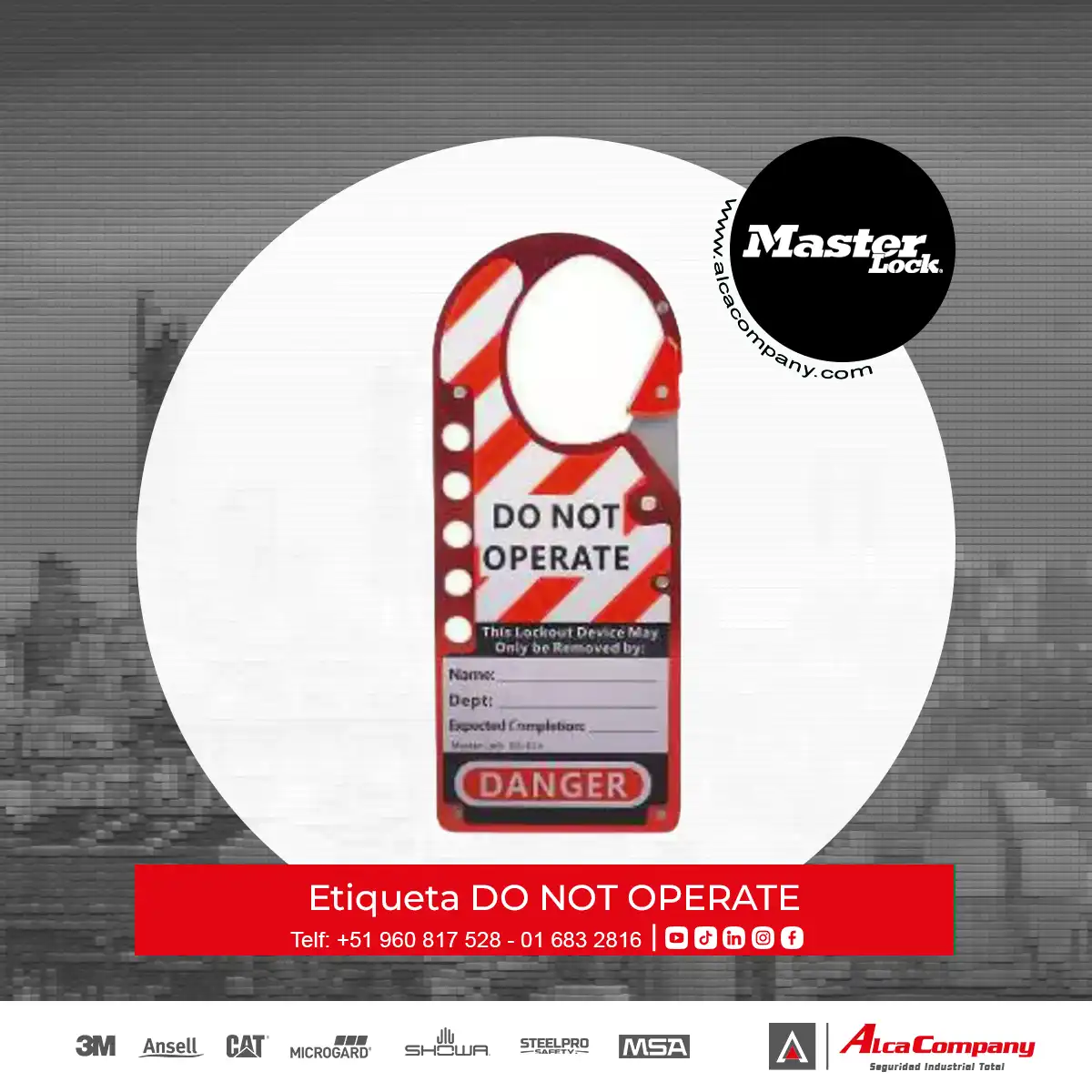 Etiqueta DO NOT OPERATE