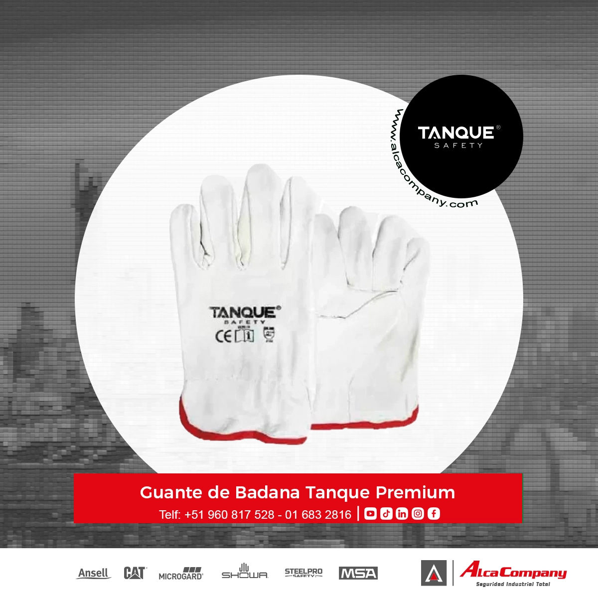 Guante de Badana Tanque Premium