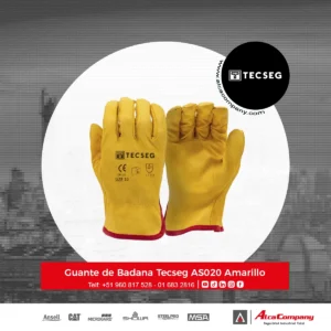 Guante de Badana Tecseg AS020 Amarillo