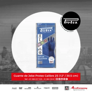 Guante de Jebe Protex Calibre 25 (12" / 30.5 cm)