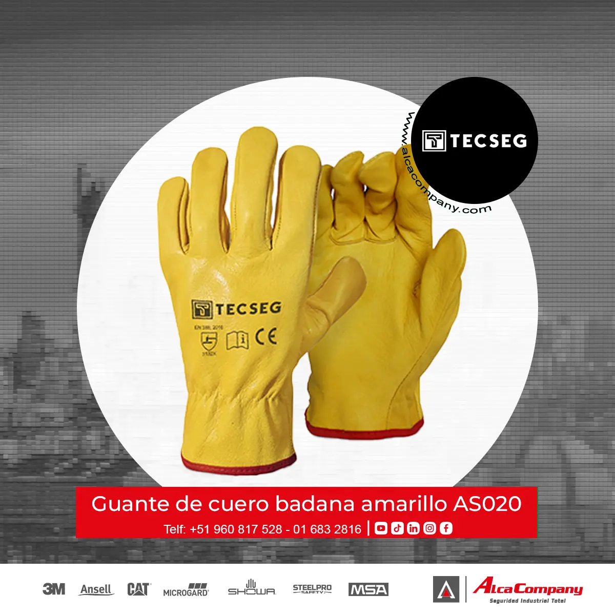 Guante de cuero badana TECSEG AS020