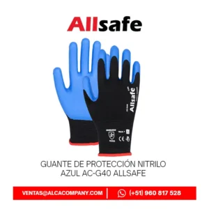 Guante Nitrilo Azul Allsafe AC-G40