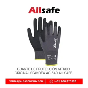 Guante Nitrilo Spandex Allsafe AC-840