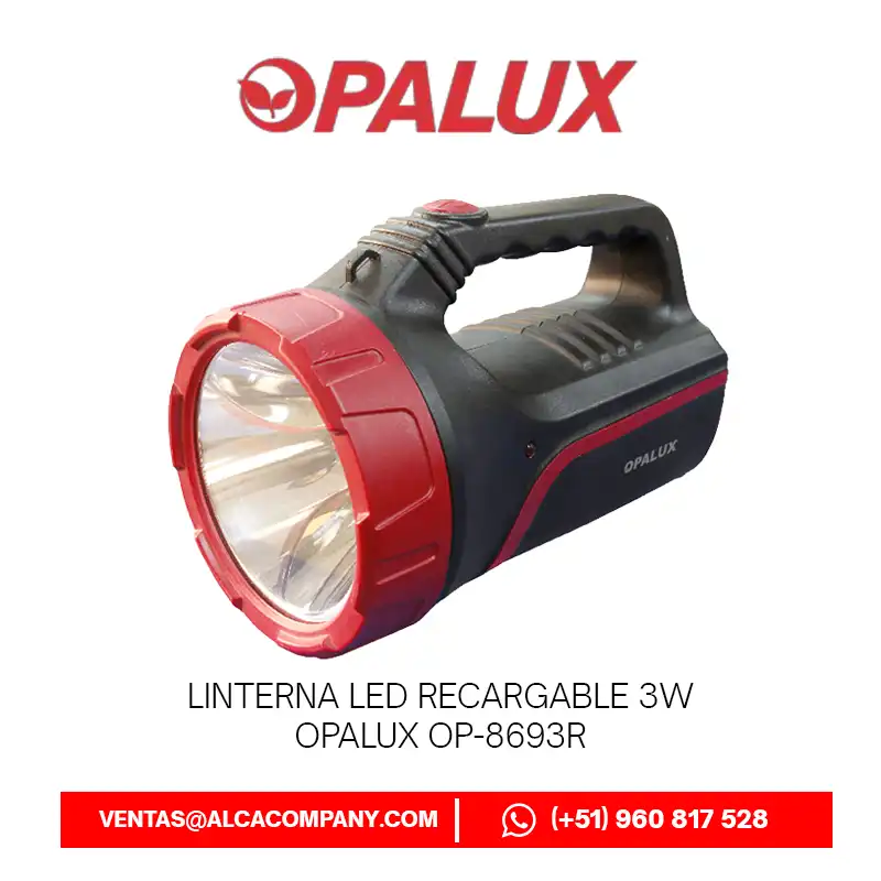 Linterna Led Recargable 3W Opalux OP-8693R