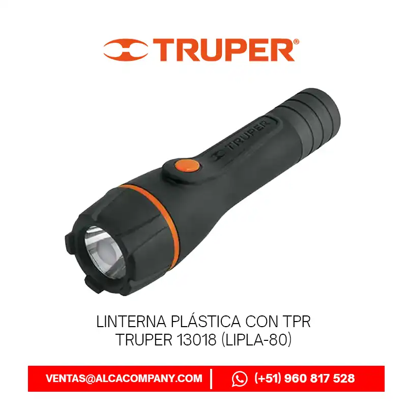 Linterna Plástica con TPR Truper 13018 (LIPLA-80)