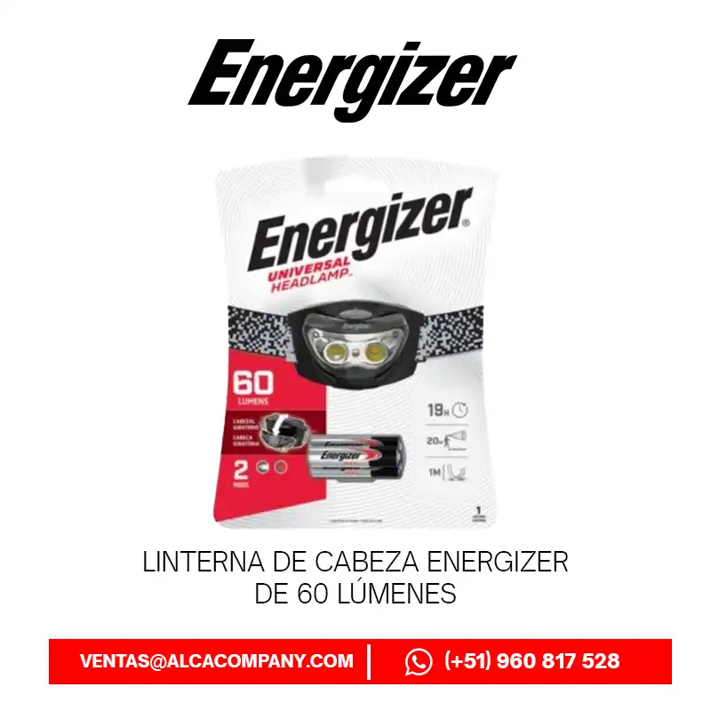 Linterna de Cabeza Energizer de 60 Lúmenes
