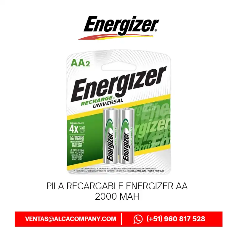 Pila Recargable Energizer AA 2000 mAh