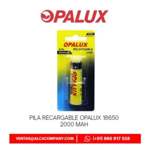 Pila Recargable Opalux 18650 2000 mAh