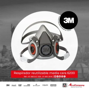 Respirador Media Cara 3M 6200