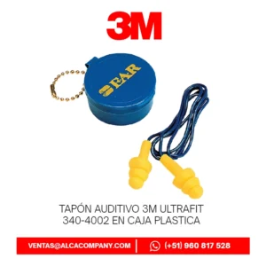 Tapón Auditivo 3M UltraFit 340-4002 en Caja Plastica