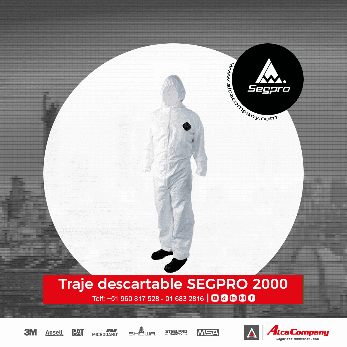 Traje Descartable 2000 Segpro Blanco - Image 2